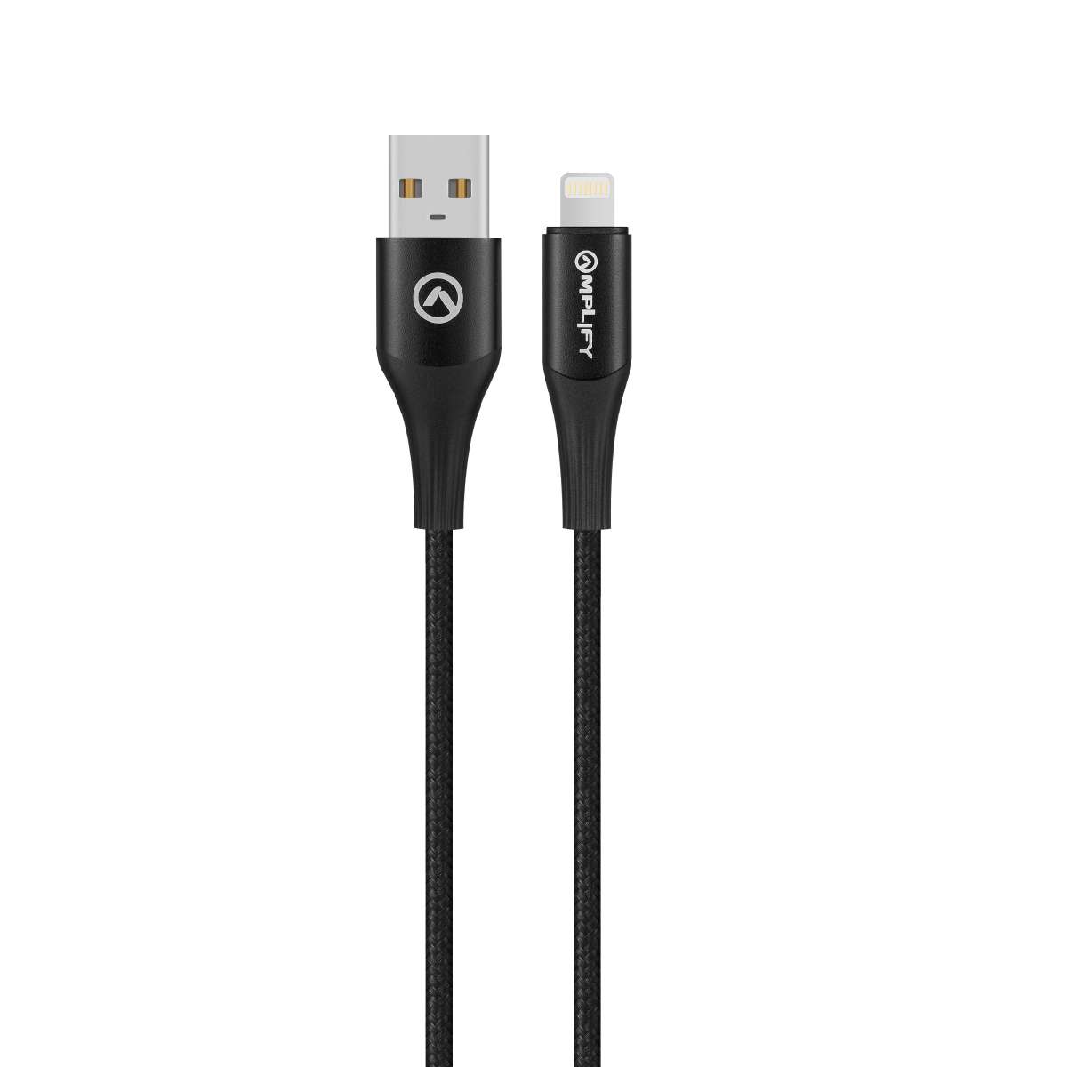 Amplify Linked series USB to Lightning cable trenzado cable negro 1M