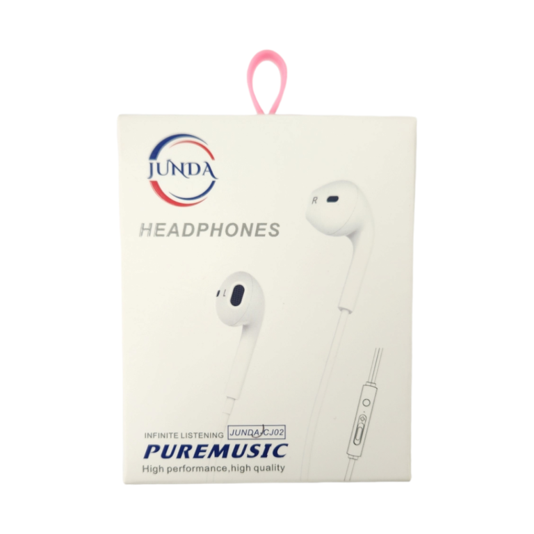 AURICULARES CON MANOS LIBRES PUNTA DORADA JUNDA