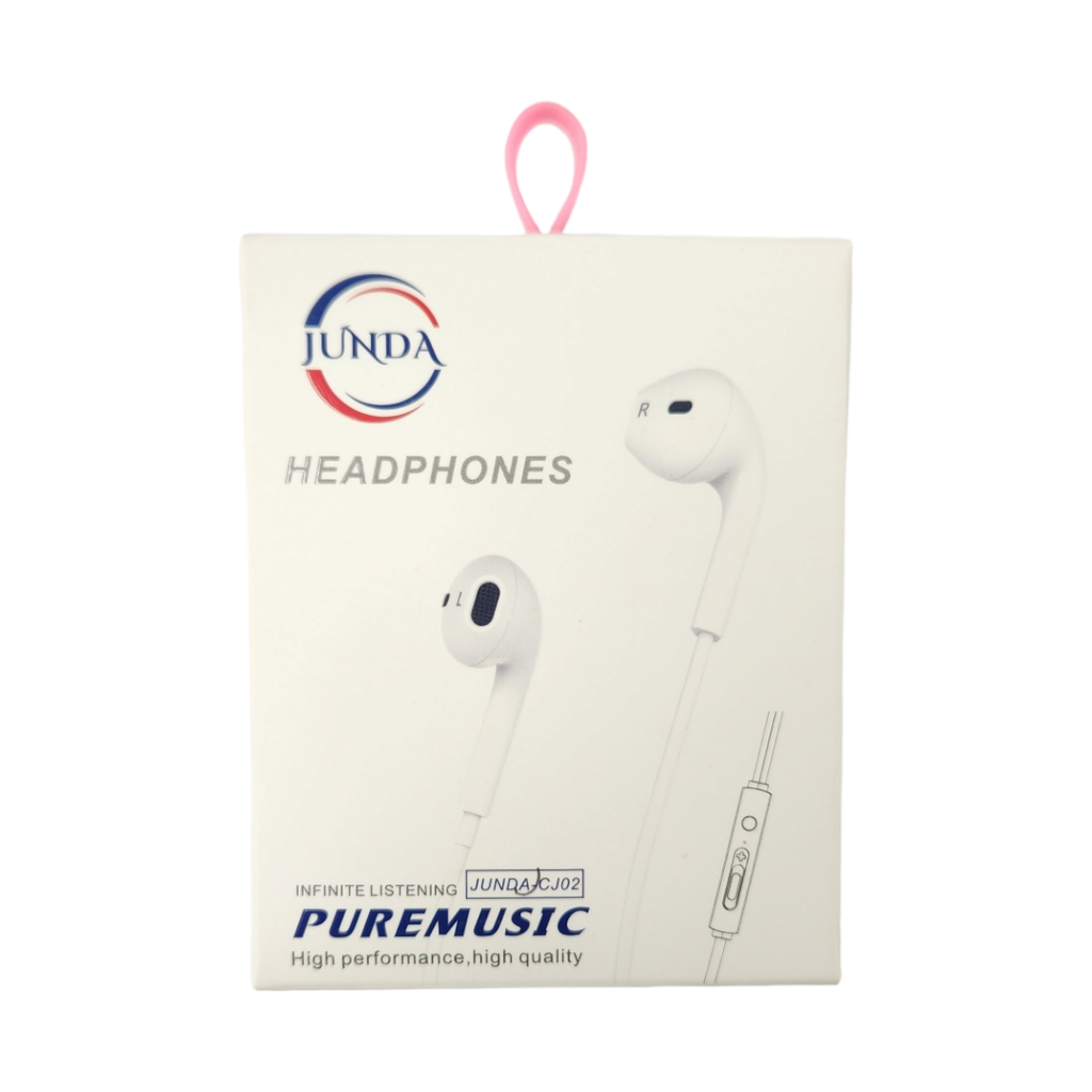 AURICULARES CON MANOS LIBRES PUNTA DORADA JUNDA