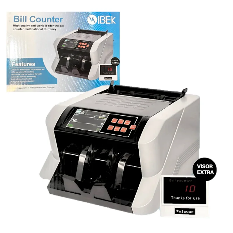 CONTADOR DE BILLETES CON PANTALLA LED DETECTOR BILLETES FALSOS UV MG COB-241002