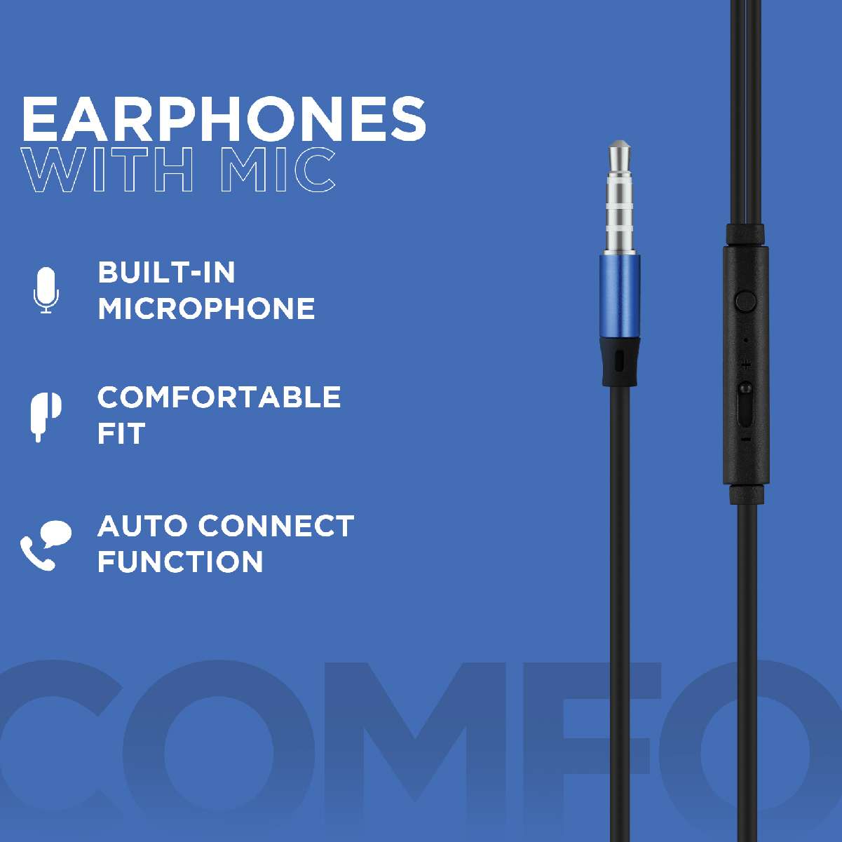 Alloy series AUX earphone – Azul - Imagen 4