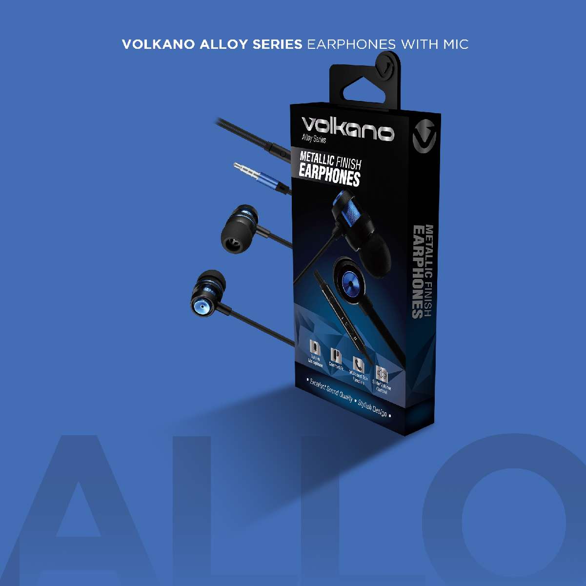 Alloy series AUX earphone – Azul - Imagen 5