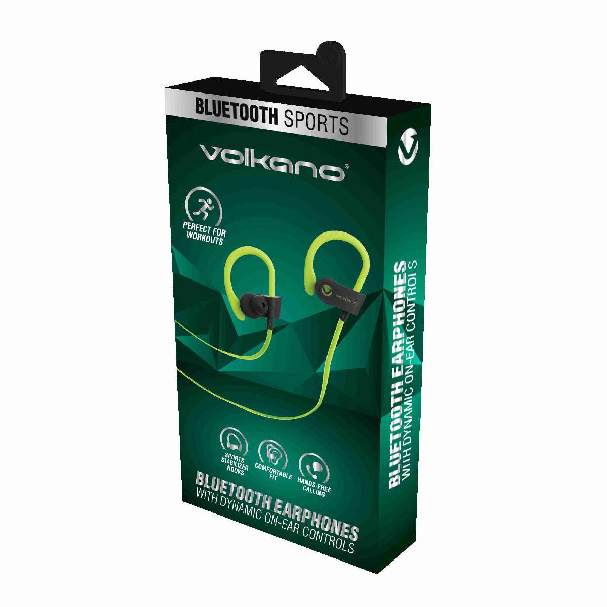 Race series Bluetooth Sport earhook earphones – Negro/Verde - Imagen 2