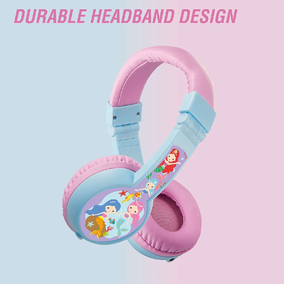 Sidekick Series Auriculares con cable para niños con puerto compartido. Rosa y Celeste - Imagen 16