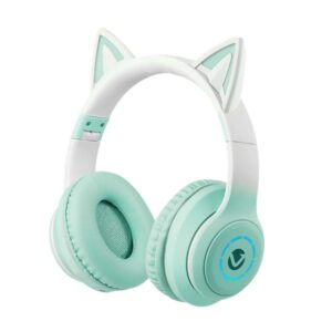 Volkano Whisker Series Bluetooth Orejas de gato Headphones - Verde agua