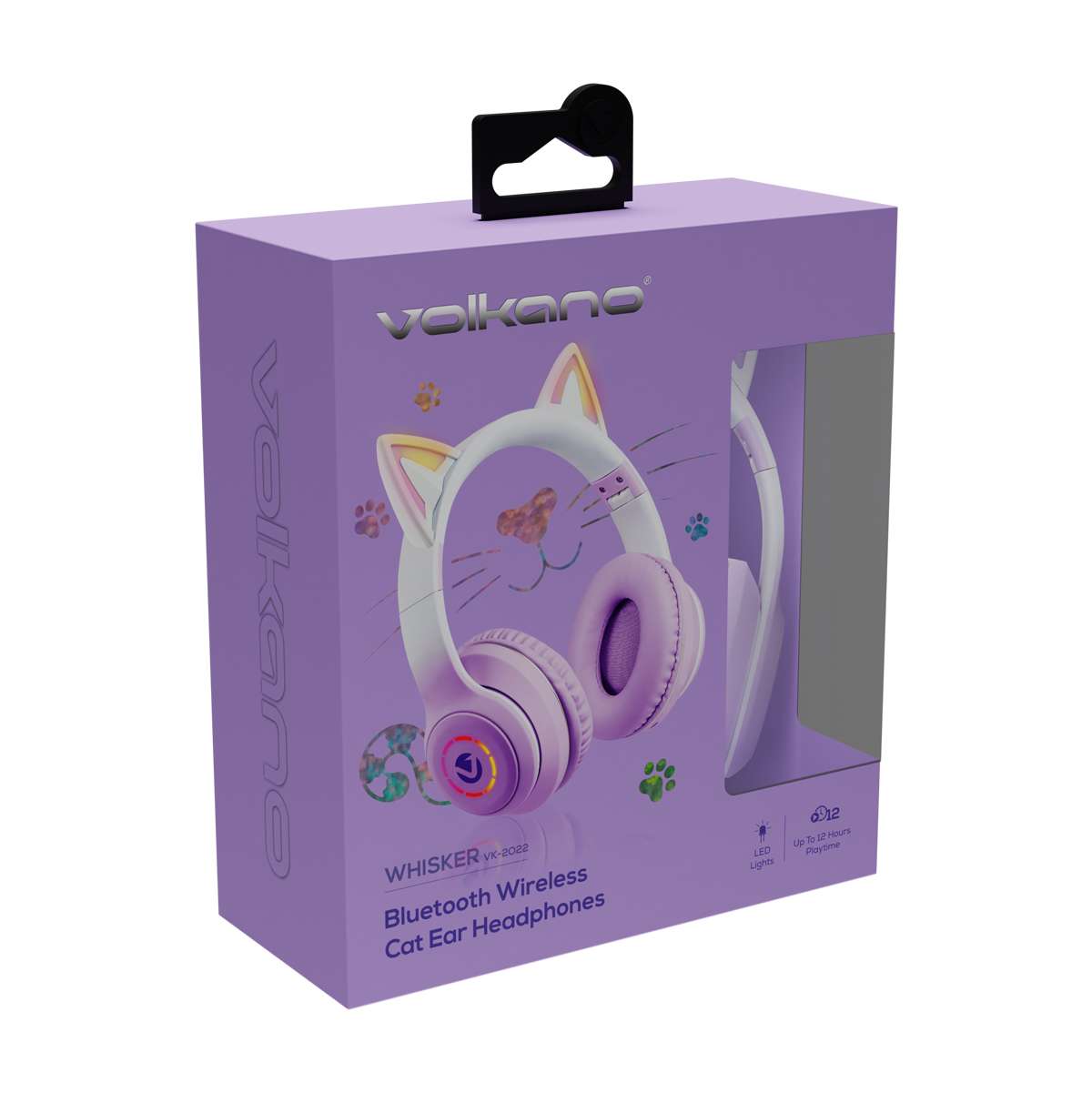 Volkano Whisker Series Bluetooth Orejas de gato Headphones - Purpura - Imagen 11