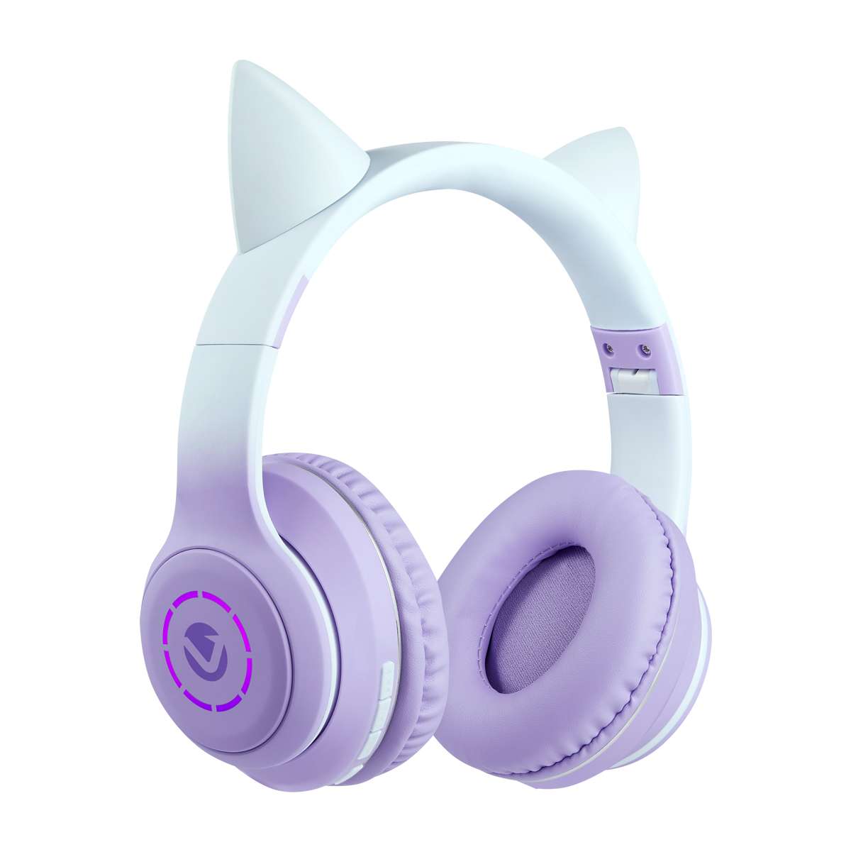 Volkano Whisker Series Bluetooth Orejas de gato Headphones - Purpura