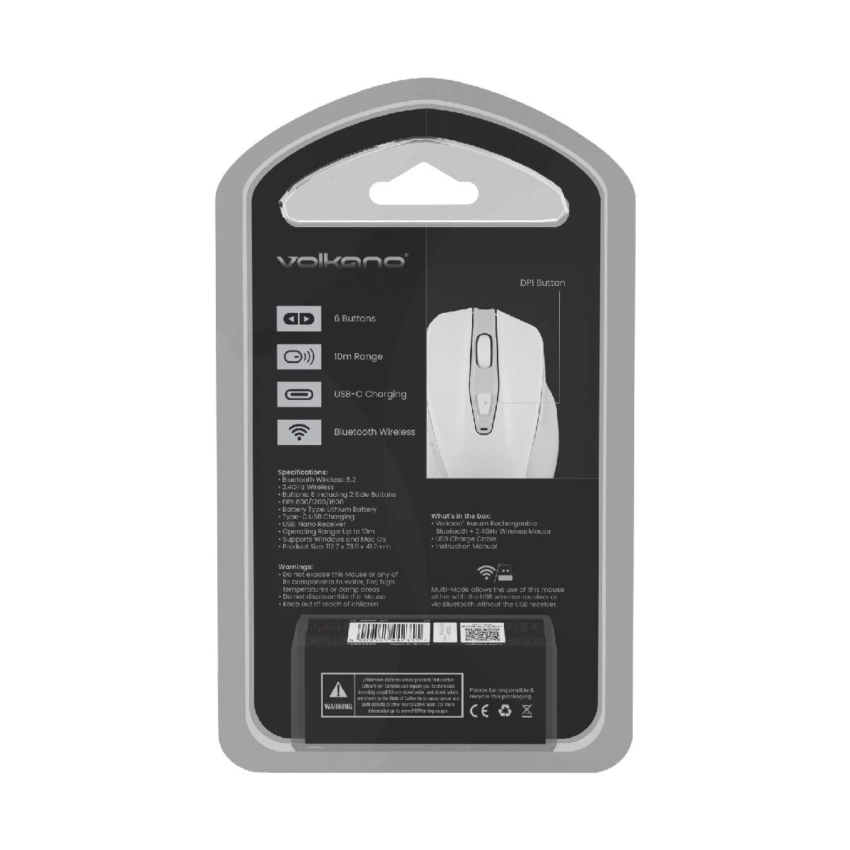 Aurum Series Recargable BT+2.4ghz Mouse - Blanco - Imagen 11