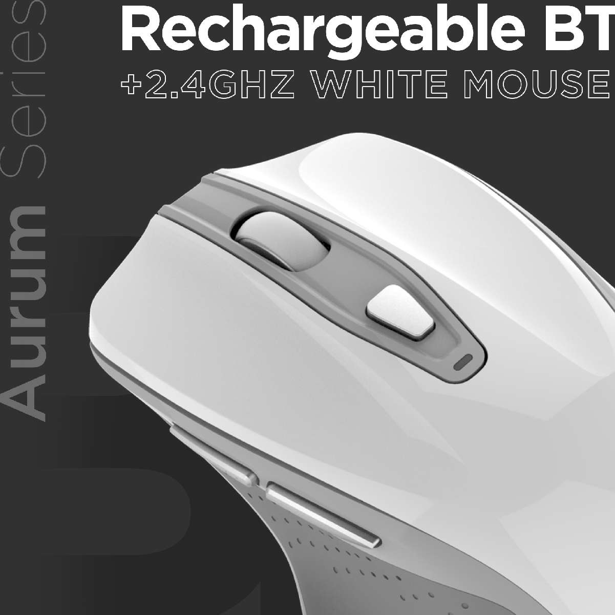 Aurum Series Recargable BT+2.4ghz Mouse - Blanco - Imagen 7