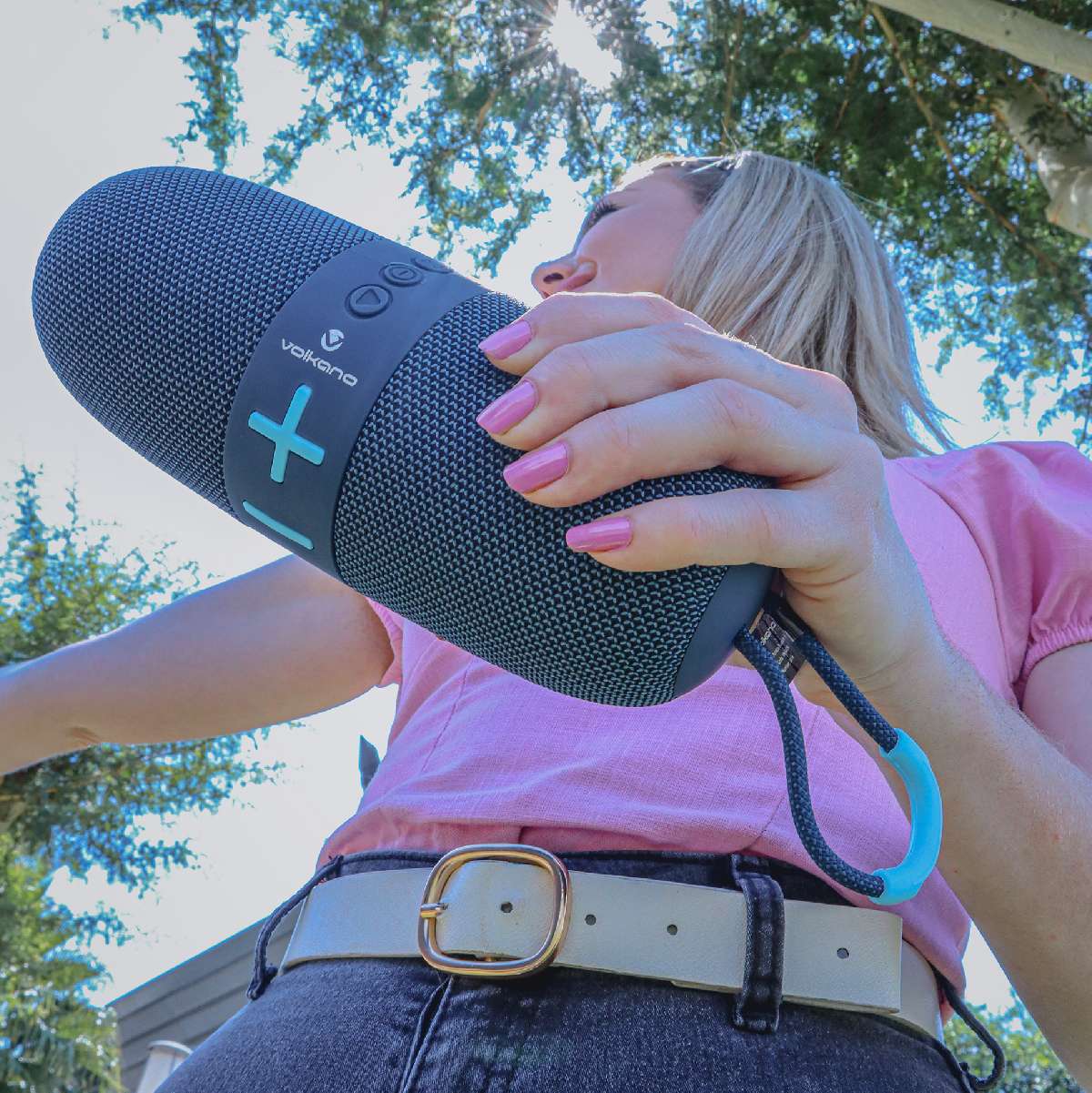 Flow Series Portable Bluetooth Parlanter - Azul - Imagen 7