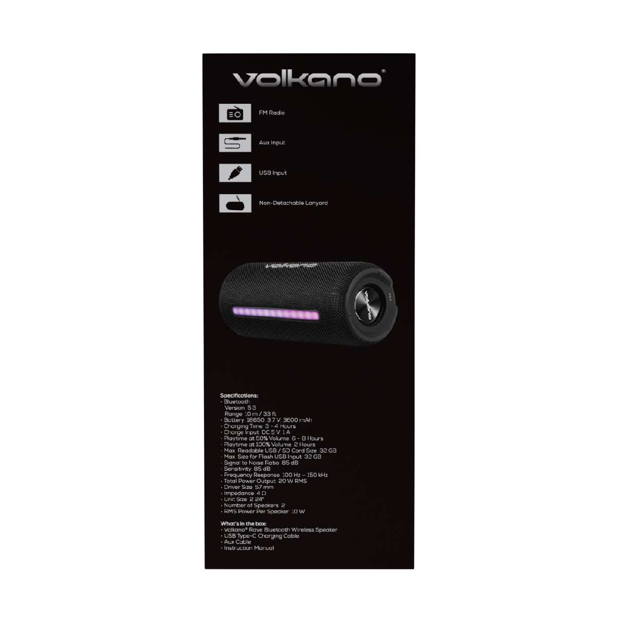 Rave Series Portable Bluetooth Parlante - Imagen 8