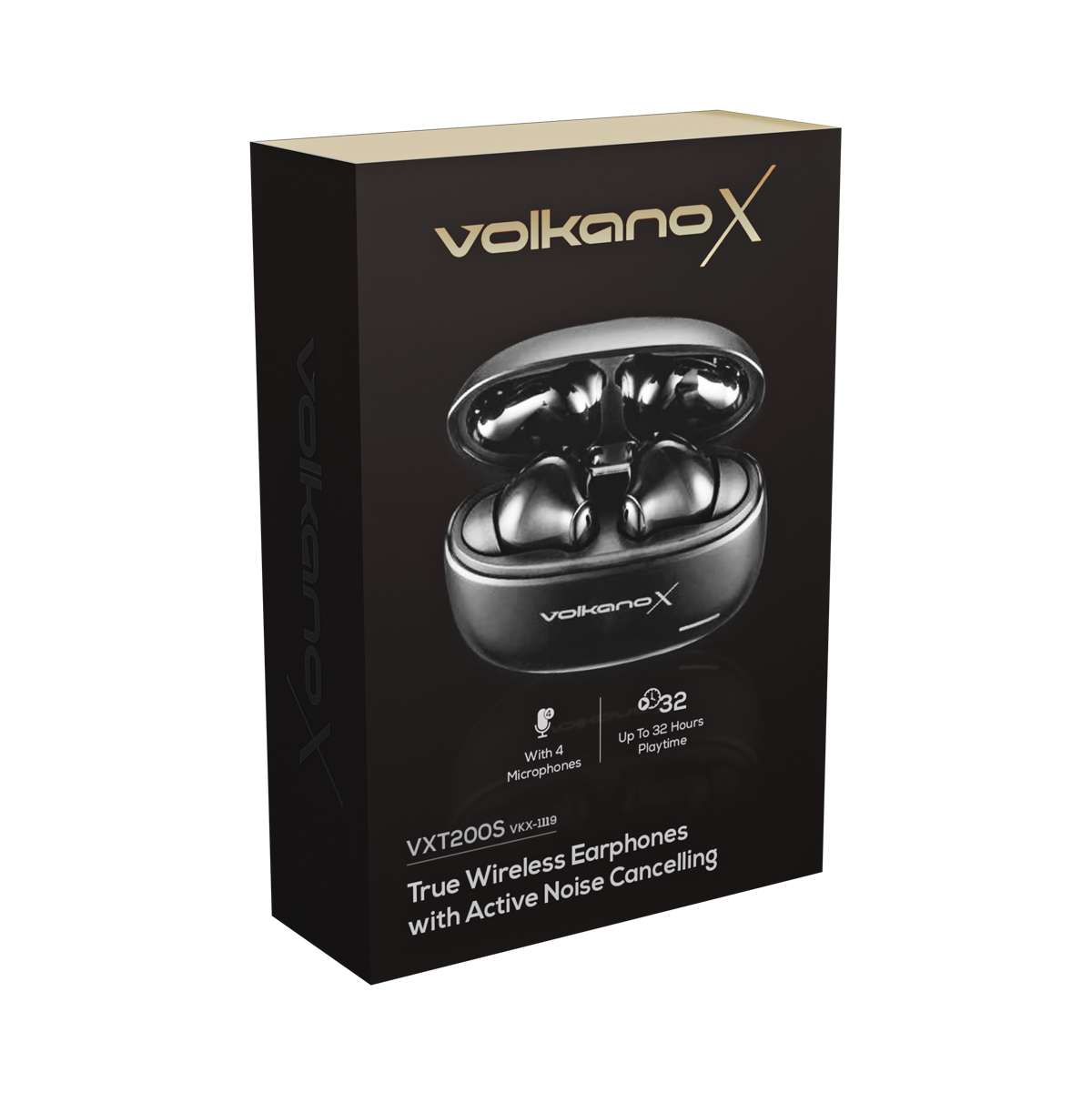 Volkano X VXT200S True Wireless Earphones con ANC - Negro - Imagen 7