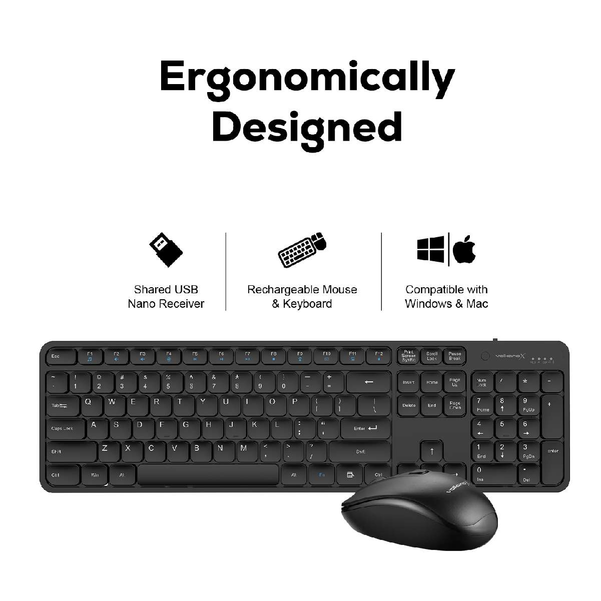 X Garnet series BT Dual Mode Recargable Combo Negro - Imagen 5