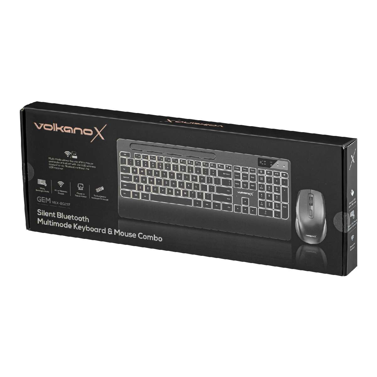 VolkanoX Gem Series Silent BT Multimode Keyboard/Mouse Combo - Imagen 4