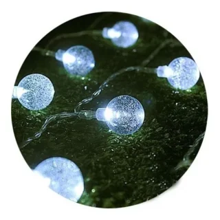 LUCES ESFERA TRANSPARENTE BLANCA