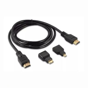 CABLES HDMI 1.5M CON ADAPTADORES DE MINI Y MICRO HDTV 3 EN 1
