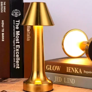LÁMPARA VELADOR LED RECARGABLE TOUCH TÁCTIL METAL SD-018