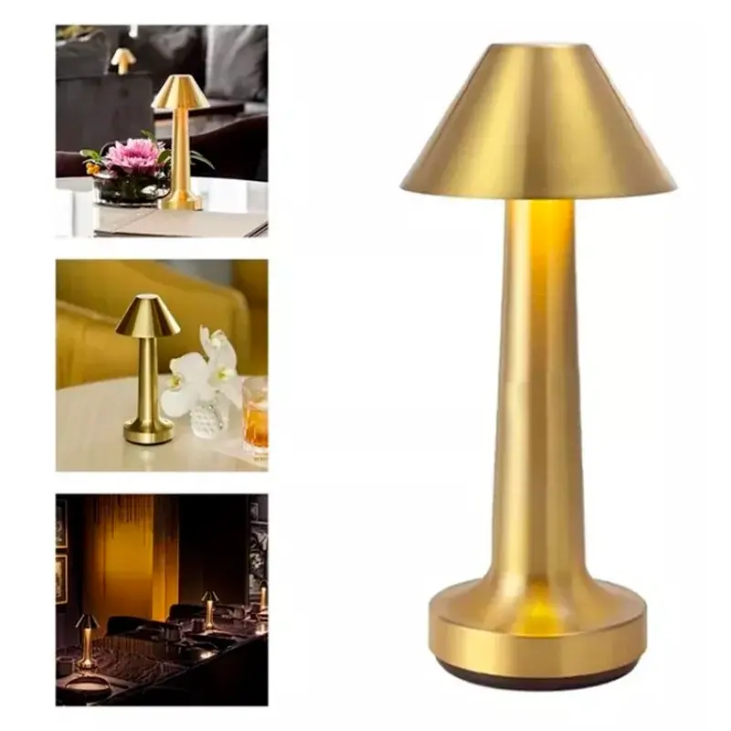 LÁMPARA VELADOR LED RECARGABLE TOUCH TÁCTIL METAL SD-018 - Imagen 2