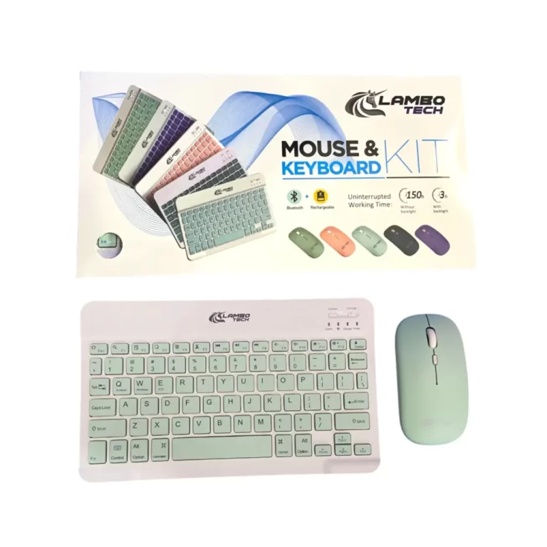 MOUSE Y TECLADO INALAMBRICO RECARGABLE LAMBO TECH